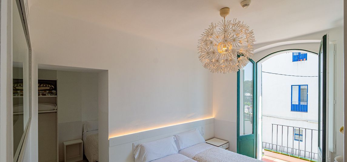 Family Room with terrace and side sea views